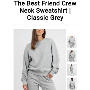 ***NWT***The Best Friend Crew Neck Sweatshirt in classic grey size M/L